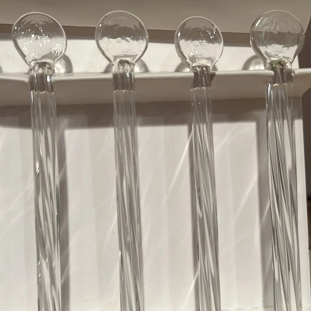 Williams Sonoma Glass Swizzle Sticks, Set/6